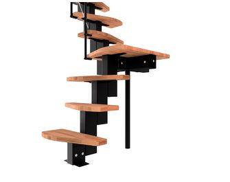 Escalier gain de place Bali 2 hêtre, quart tournant palier