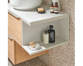 Meuble complément sous-vasque, 1 niche ouverte, décor naturel FORMEO