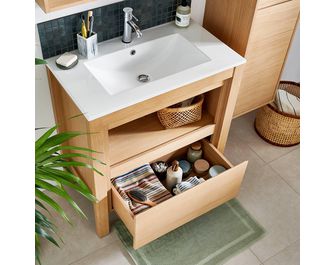 Plan vasque simple 80 cm céramique FLORA/FLAVIO