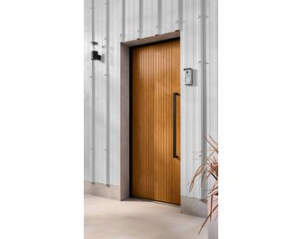 Porte d'entrée Augustine bois exotique sur-mesure
