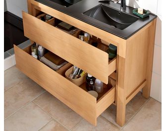 Plan double vasque 120 cm céramique FLAVIO/FLORA