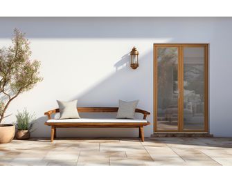 Porte-fenêtre 2 vantaux Mitra chêne