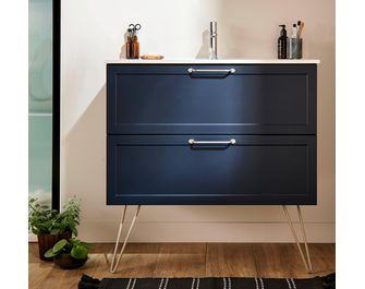 Meubles sous-vasque 90 cm 2 tiroirs mdf PHILEAS