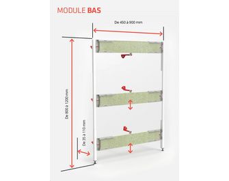 Module bas de la solution Modulofast pour remplacement de baignoire