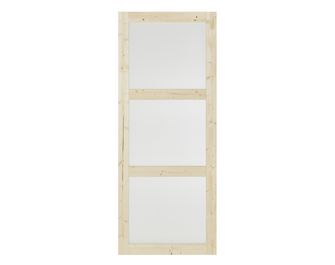 Porte coulissante ROBIN* vitrée sapin - sans serrure