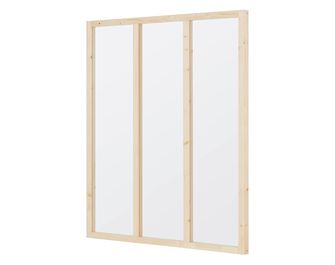 Verrière bois brut 3 vitrages H.1080X930MM