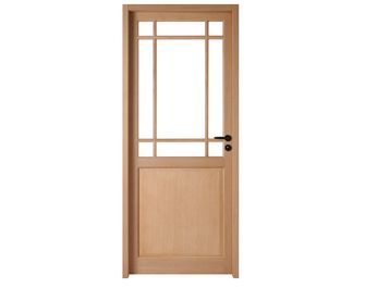Bloc-porte RON chêne plaqué 9 carreaux - Huisserie 90
