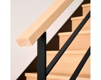 Escalier Esteban droit rampe Fera main bois