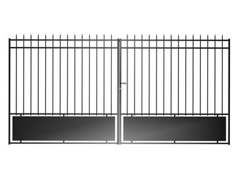 Portail battant FRESNAY semi ajouré en acier sur-mesure