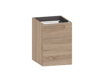 Meuble sous-vasque 40 cm panier à linge 1 porte coulissante INFINY