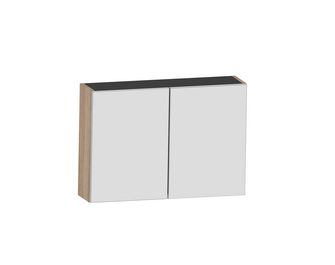 Armoire de toilette 80 cm 2 portes miroir INFINY