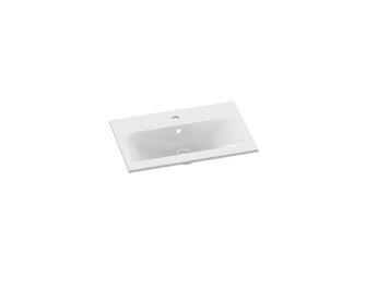 Plan vasque simple 60 cm faible profondeur résine INFINY