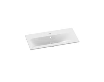 Plan vasque simple 80 cm faible profondeur résine INFINY