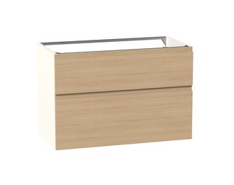 Meuble sous-vasque 90 cm avec 2 tiroirs - Prise main intégrée PHOENIX