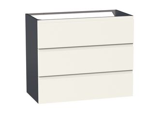 Meuble sous-vasque 90 cm avec 3 tiroirs - Prise main intégrée PHOENIX