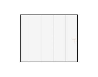 Porte de garage Anselme coulissante manuelle avec portillon intégré