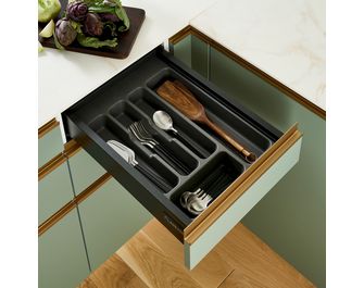 Range couverts pvc anthracite pour tiroir