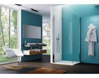 Porte de douche OPURE pivotante sur-mesure