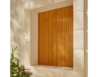 Persienne pliante en pin à lasurer