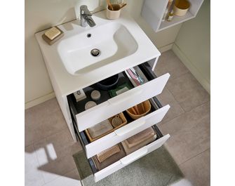 Meuble sous-vasque 120 cm avec 3 tiroirs FABIAN