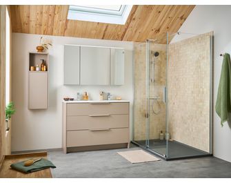 Armoire de toilette lumineuse 60 cm 1 porte PHOENIX
