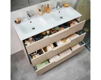 Meuble sous-vasque 80 cm avec 3 tiroirs FABIAN