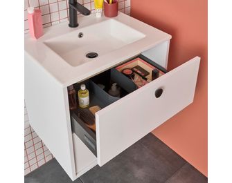 Plan vasque simple L.61 cm céramique FORMEO