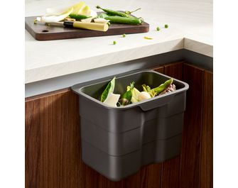 Poubelle compost 4L mobile en plastique pour meuble de cuisine