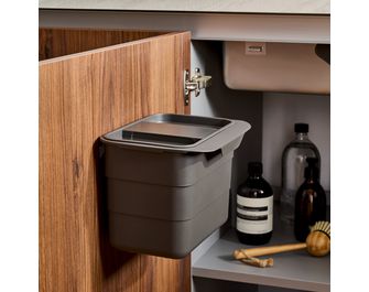 Poubelle compost 4L mobile en plastique pour meuble de cuisine