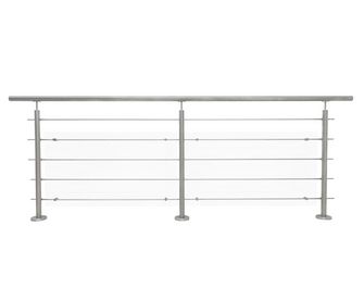 Kit balustrade Inoca tubes pose à plat 2,4M