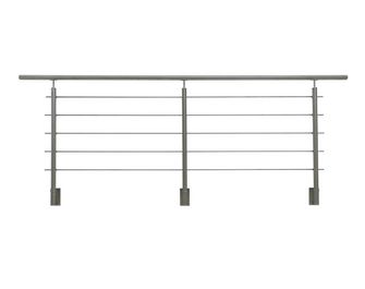 Kit balustrade Inoca tubes pose latérale 2,4M