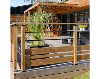 Support de garde corps rampant réglable pour balustrade Moka