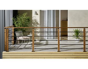 Support de garde corps rampant réglable pour balustrade Moka