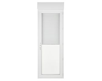 Porte-fenêtre Pria PVC 1 vantail avec clé et volet roulant intégré sans soubassement
