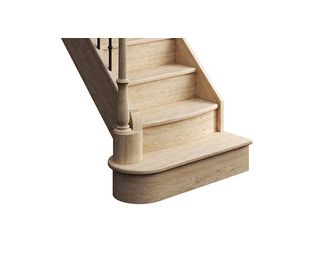 Socle avec 1 arrondi et contremarche