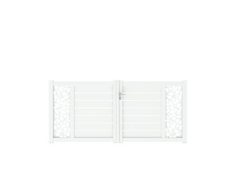 Portail battant Aluminium Catane galet