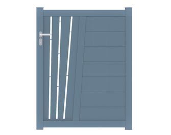 Portillon aluminium Pise décor soleil