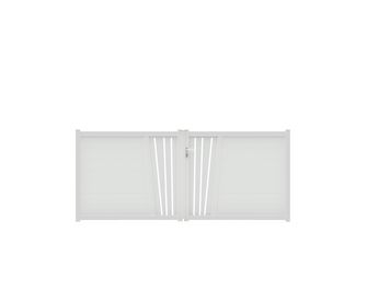 Portail battant Aluminium Pise décor soleil