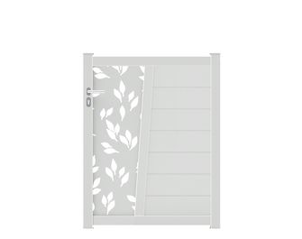 Portillon aluminium Pise décor feuille