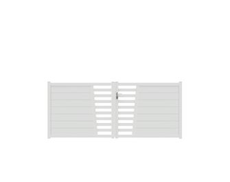 Portail battant Aluminium Pise avec barreaux