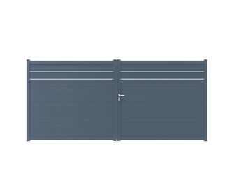 Portail battant Aluminium Aoste sur-mesure