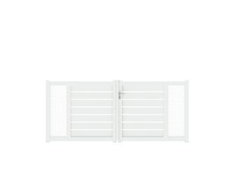 Portail battant Aluminium Catane décor moucharabeih