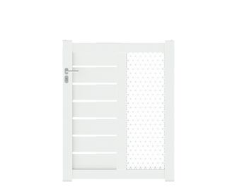 Portillon aluminium Catane décor moucharabieh