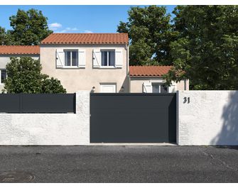 Portail coulissant Aluminium Bari sur-mesure
