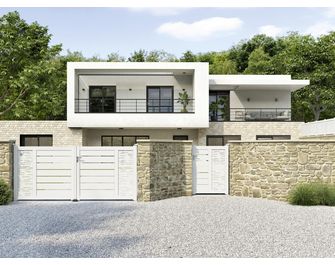 Portail battant Aluminium Catane ligne horizontale sur-mesure