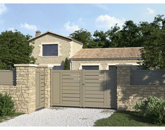 Portail battant Aluminium Catane sur-mesure