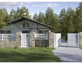 Portail battant Aluminium Catane décor moucharabeih