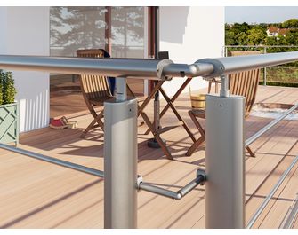 Balustrade Prestio en aluminium - Pack 2M fixation latérale