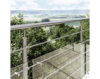 Kit balustrade Inoca tubes pose latérale 2,4M