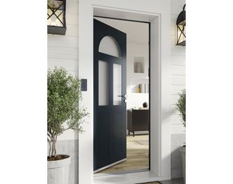 Porte d'entrée Anita Aluminium poignée Iris